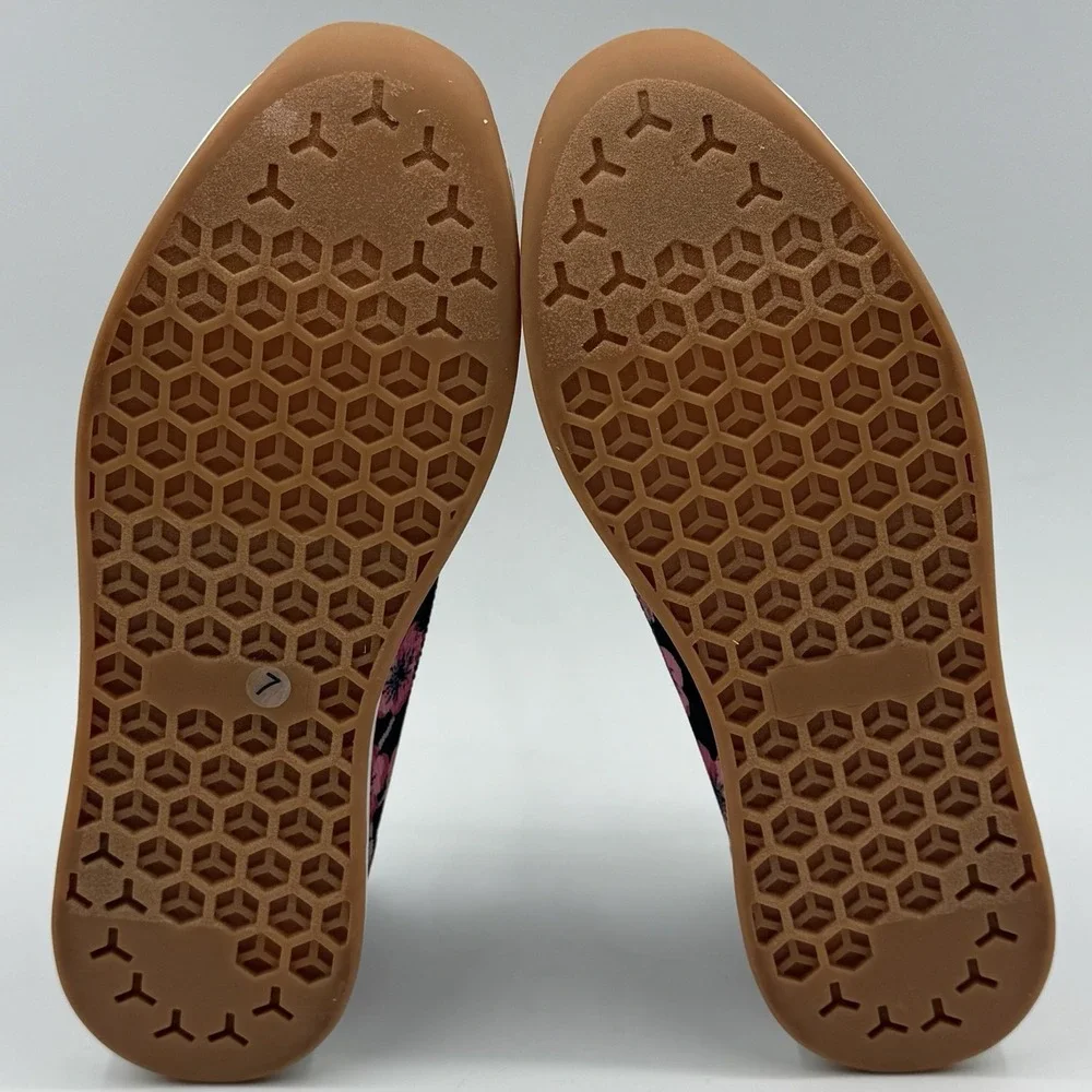 Urban Sport‎ By J/Slides Black Pink Cherry blossom? Mesh Knit Sneakers Sz 7